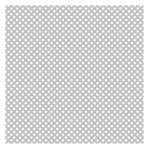 White and Grey Polka Dots 2.4m x 2.4m Textured Matte Peel & Stick Wall Mural East Urban Home