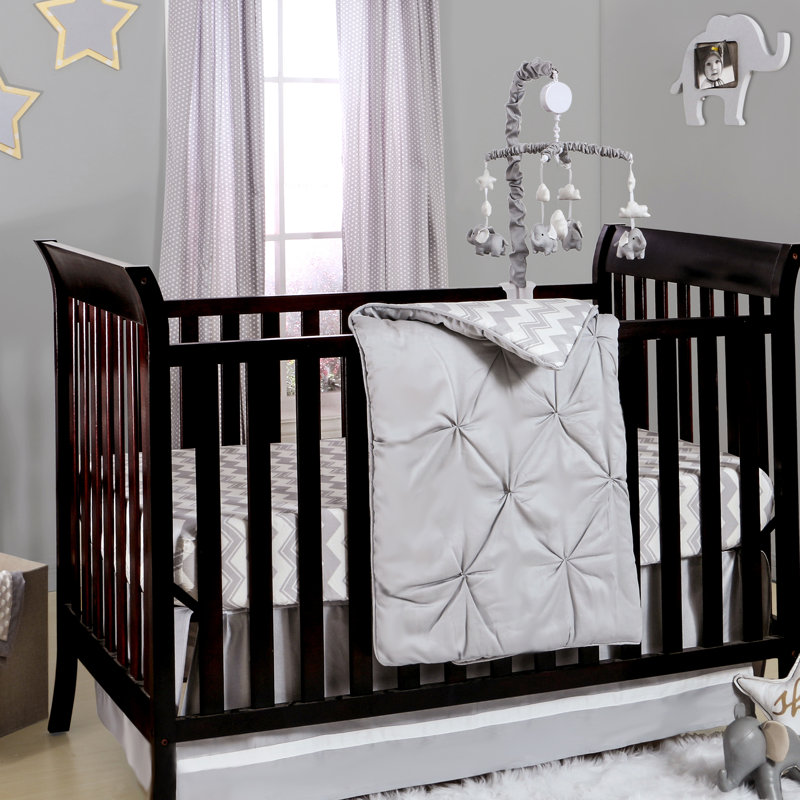 The Peanut Shell Zigzag Pin 4 Piece Crib Bedding Set Wayfair Zigzag Pin 4 Piece Crib Bedding Set