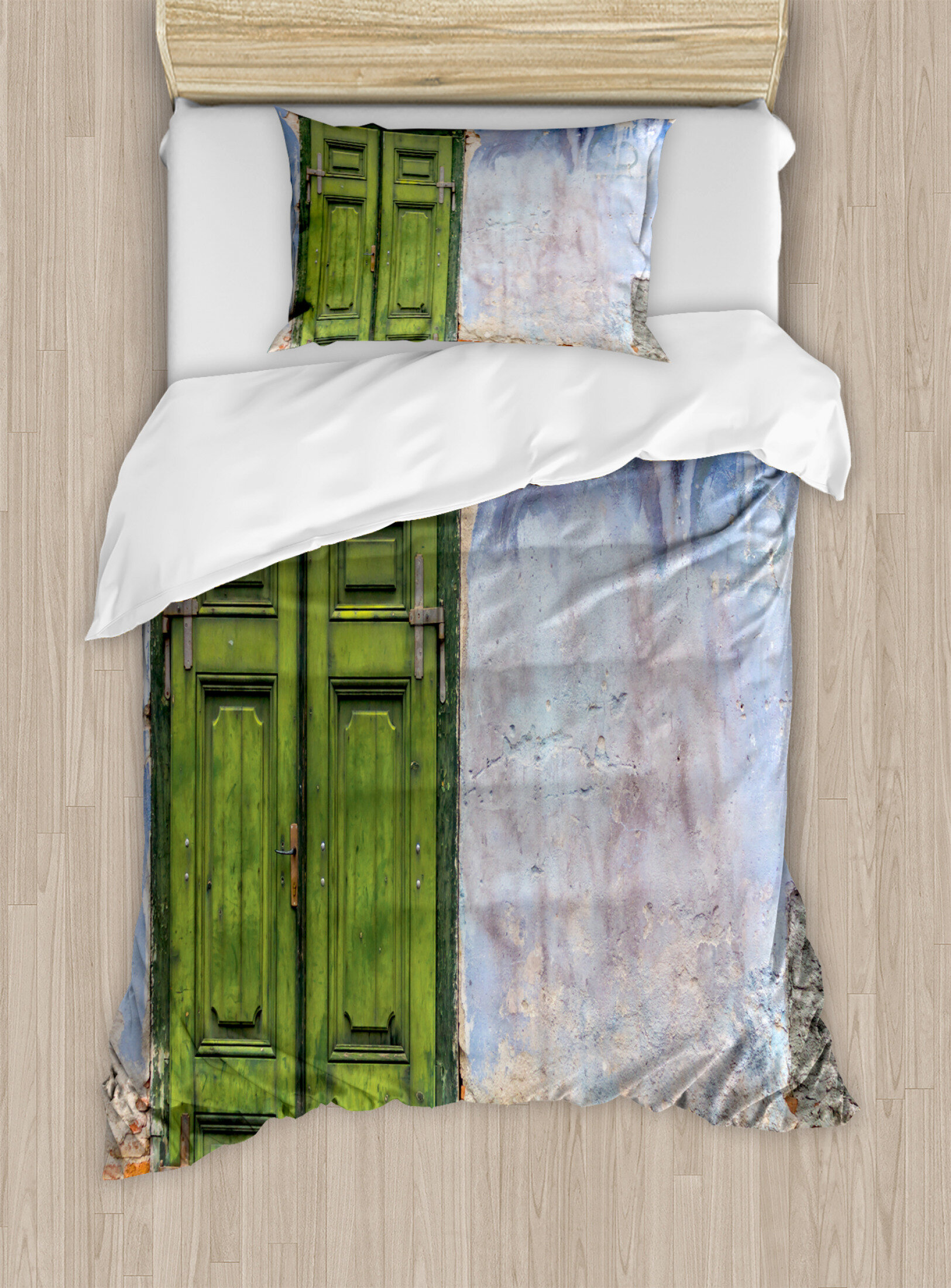 East Urban Home Ambesonne Rustic Duvet Cover Set Coloured House