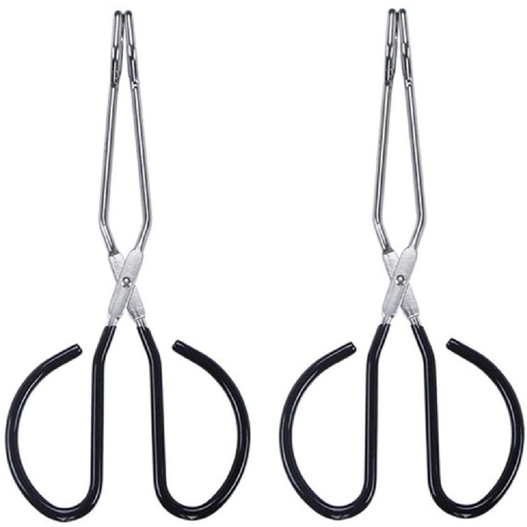 Gushante Stainless Steel Scissor Tongs 10-Inch Cooking Food ...