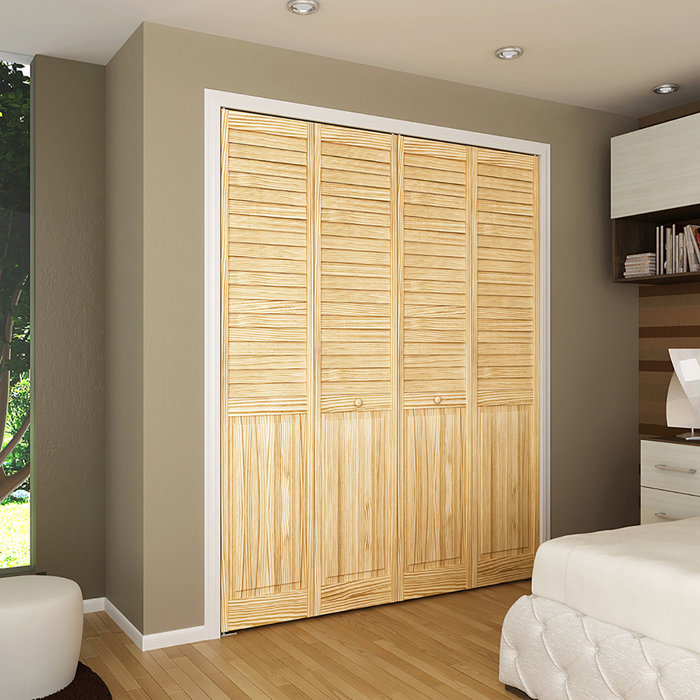 Kiby Plantation Louvre Panel Wood Bi Fold Door Reviews Wayfair Ca Plantation Louvre Panel Wood Bi Fold Door