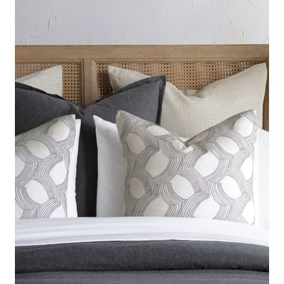Logan Embroidered Throw Pillow Cover & Insert