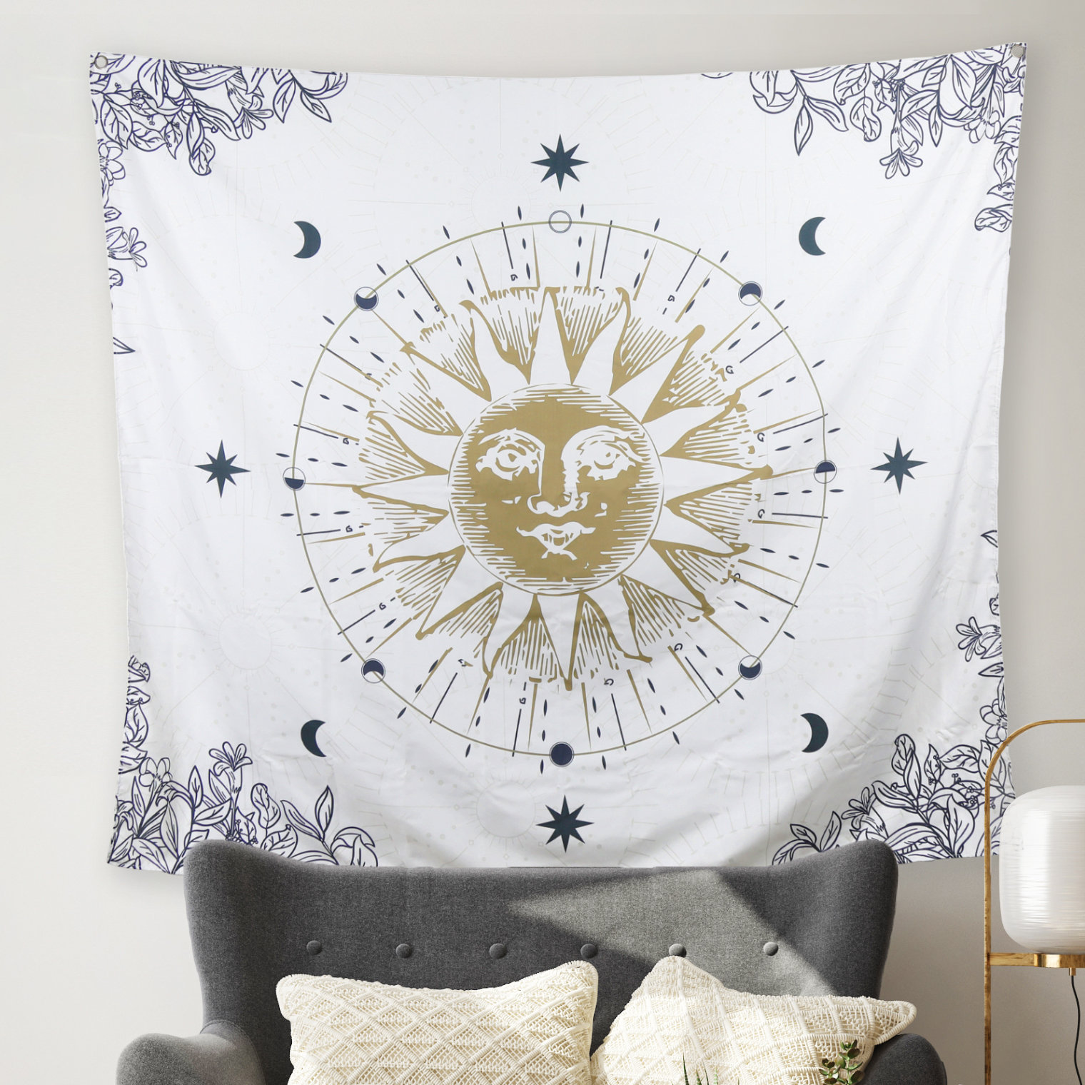 moon and stars tapestry