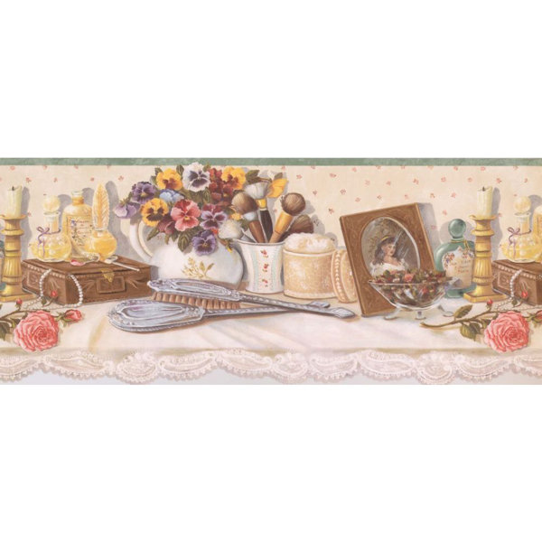 August Grove Lukas Cupped Brushes 15 L X 9 W Wallpaper Border