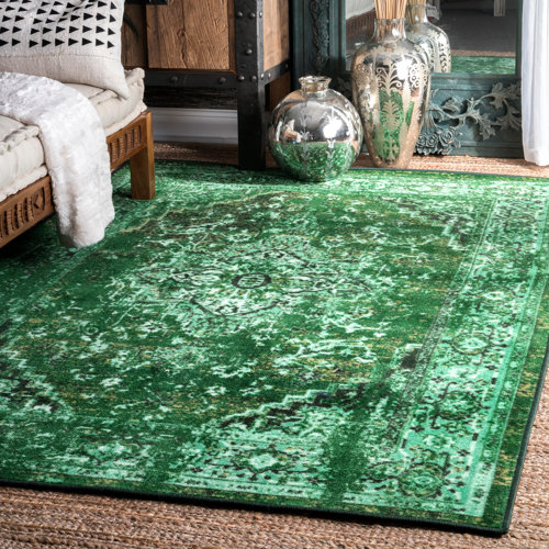 Nistler Persian Inspired Green Area Rug Reviews Joss Main Nistler Persian Inspired Green Area Rug