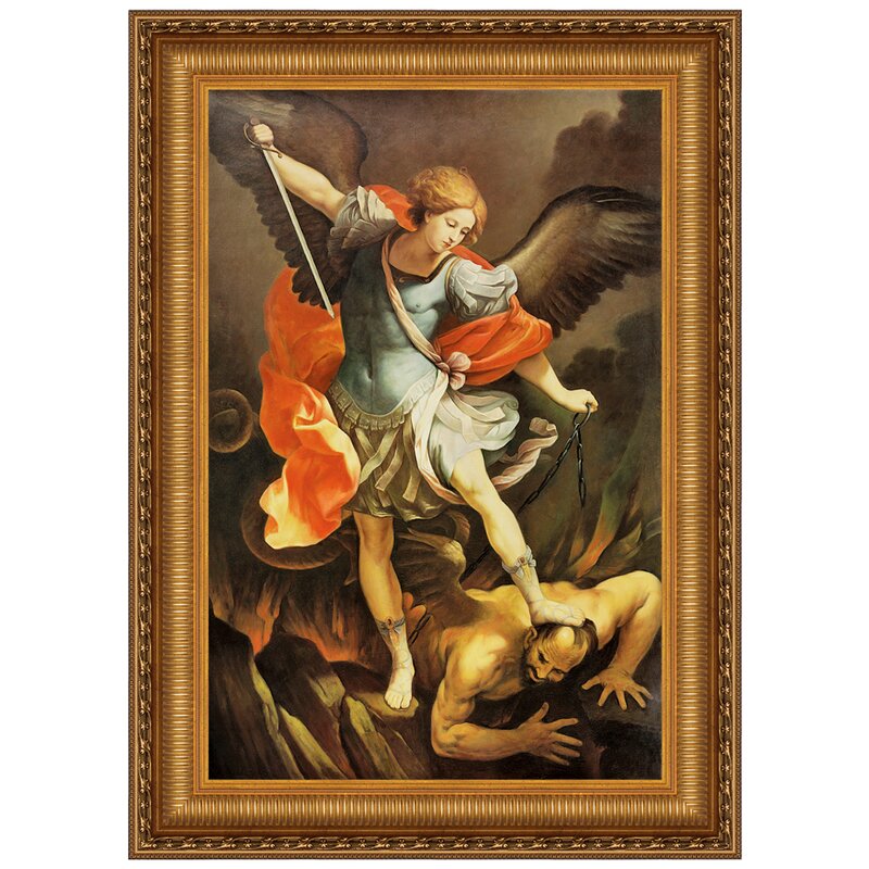 Design Toscano Archangel St. Michael by Guido Reni Framed Painting ...