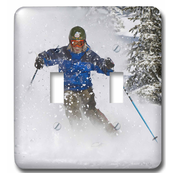3drose Skiing Whitefish Mountain Resort In Montana 2 Gang Toggle Light Switch Wall Plate Wayfair