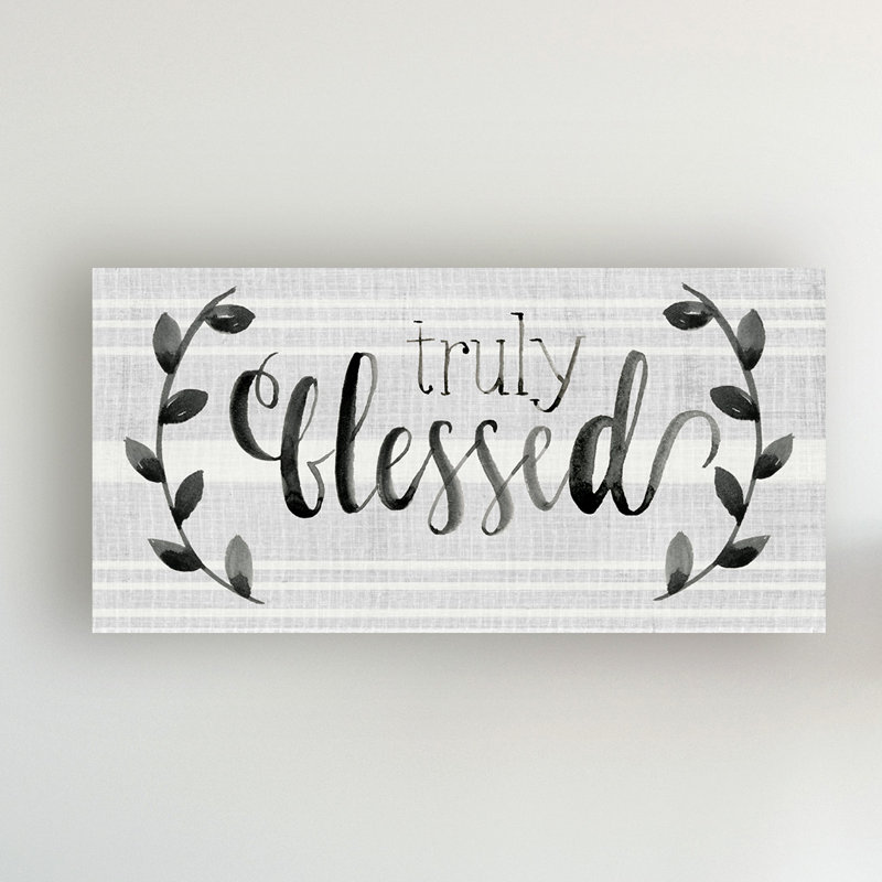 Gracie Oaks Our Nest Is Blessed Ii Textual Art On Wrapped Canvas Wayfair