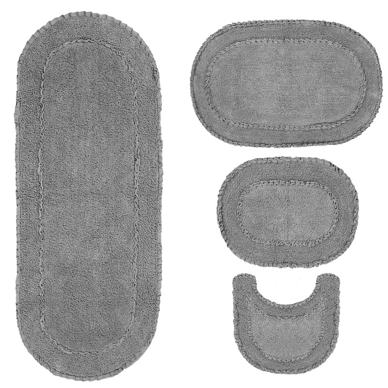 Ophelia Co Traci Double Ruffle 4 Piece Bath Rug Set Wayfair Double Ruffle 4 Piece Bath Rug Set