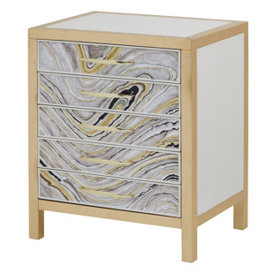 Go to store & view more images Adela Modern Hand-Painted 5 Drawer Nightstand by Mercer41