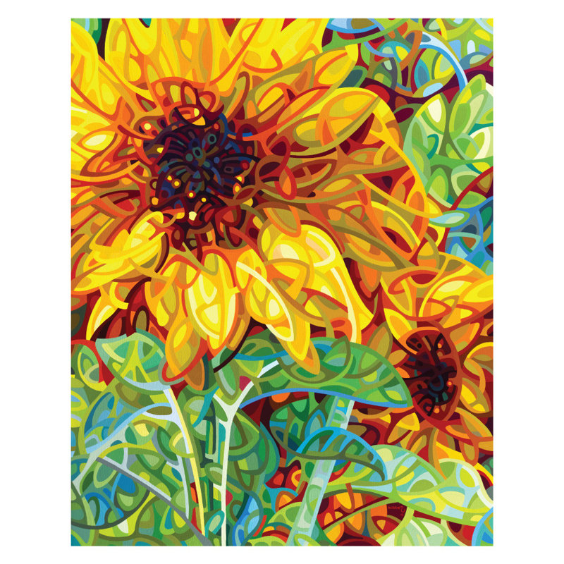 My Wonderful Walls Abstract Sunflower Summer In The Garden Wall