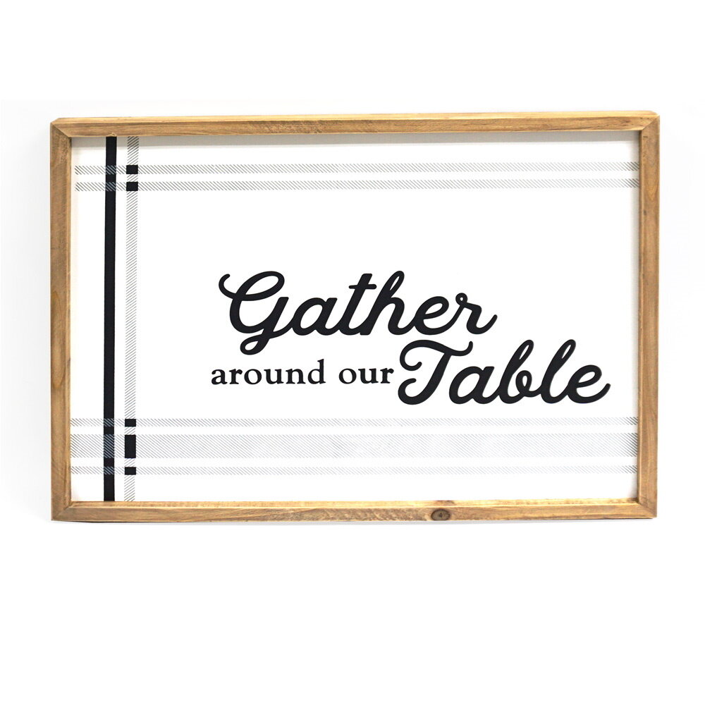 Gracie Oaks Gather Around Our Table Wood Wall Decor Wayfair