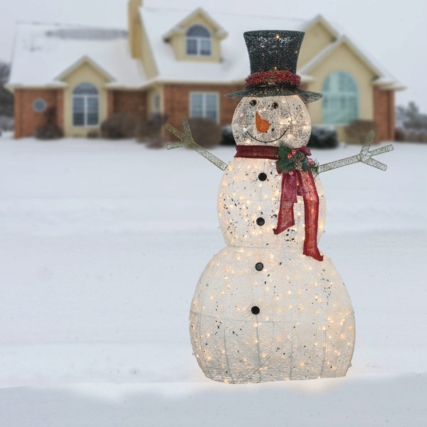 The Holiday Aisle Color Changing Frosted Snowman Lighted Display 