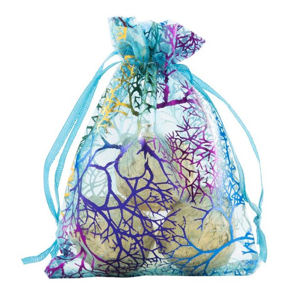 50Pcs Multicolor Coralline Organza Wedding Party Favors Gift Jewelry Candy Bags} 