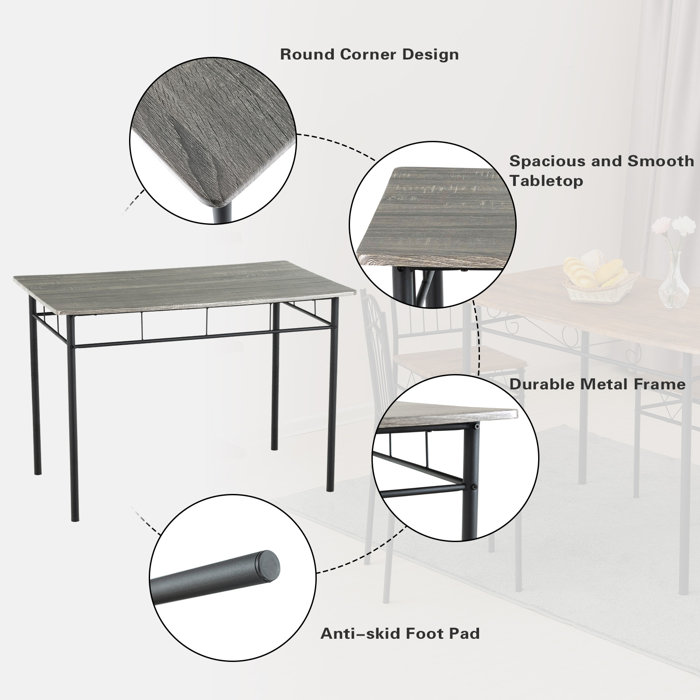 Ebern Designs Segolene 5 Piece Dining Set Wayfair Ca