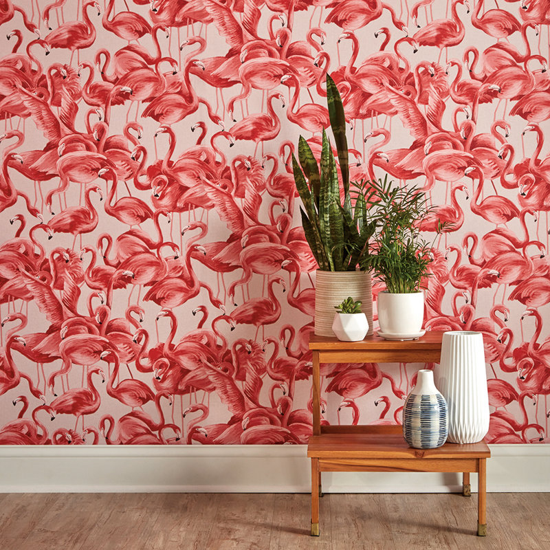 Bayou Breeze Mcleod Flamingo Cheeky 16 5 L X 20 5 W Peel And