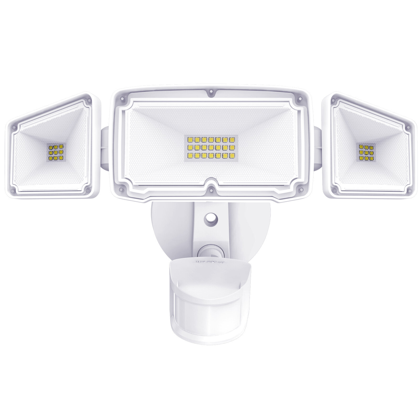 Amico 3 Head LED Security Lights Motion Sensor Outdoor Adjustable 40W 3500LM, 