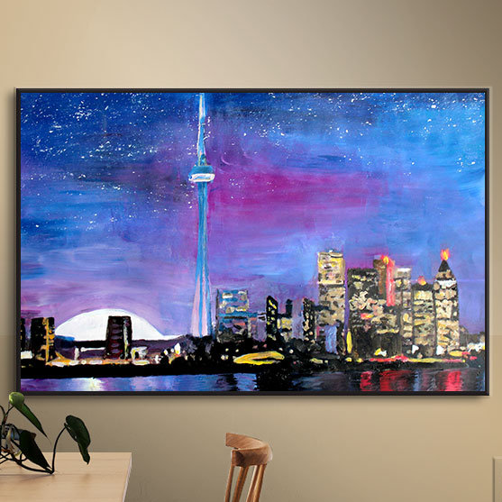 Artwall Toronto Skyline At Night By Marcus Martina Bleichner