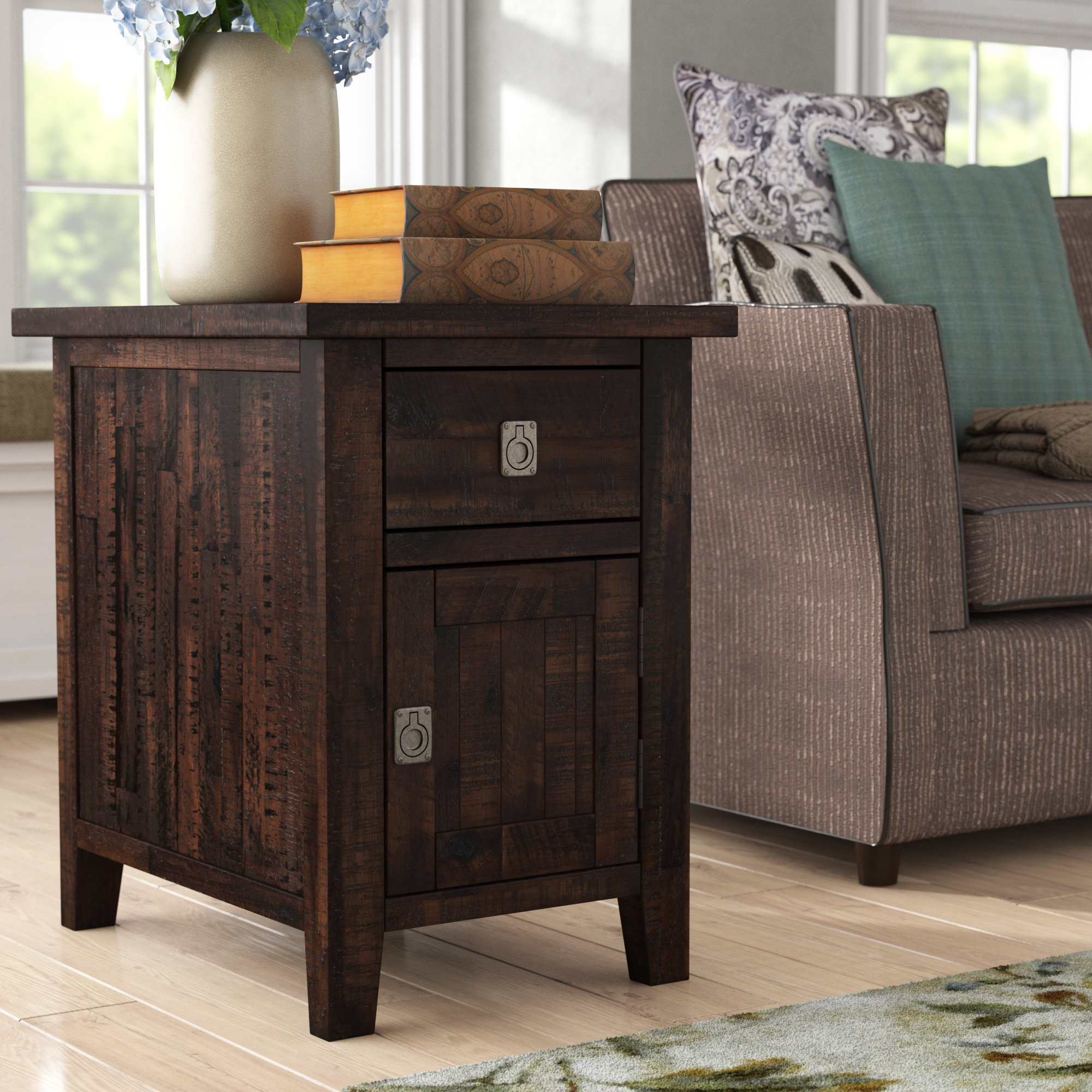 Birch Lane Lombardi End Table With Storage Reviews Wayfair