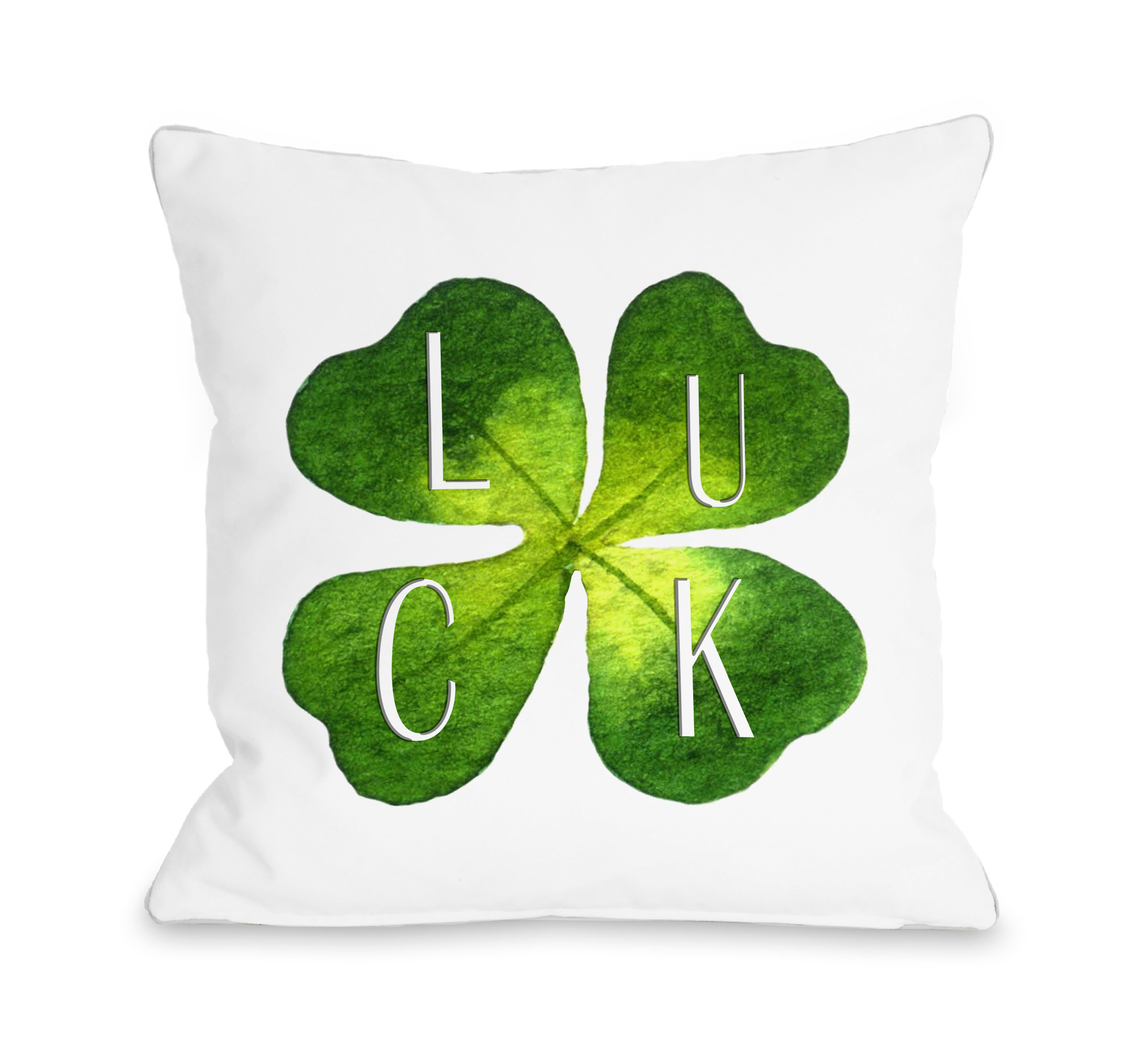 The Holiday Aisle Alfano Luck In Clover Throw Pillow Wayfair