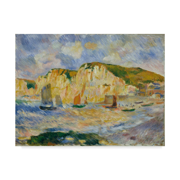 sea and cliffs by pierre auguste renoir giclee fine art print repro on canvas kunst com antiquitaten kunst