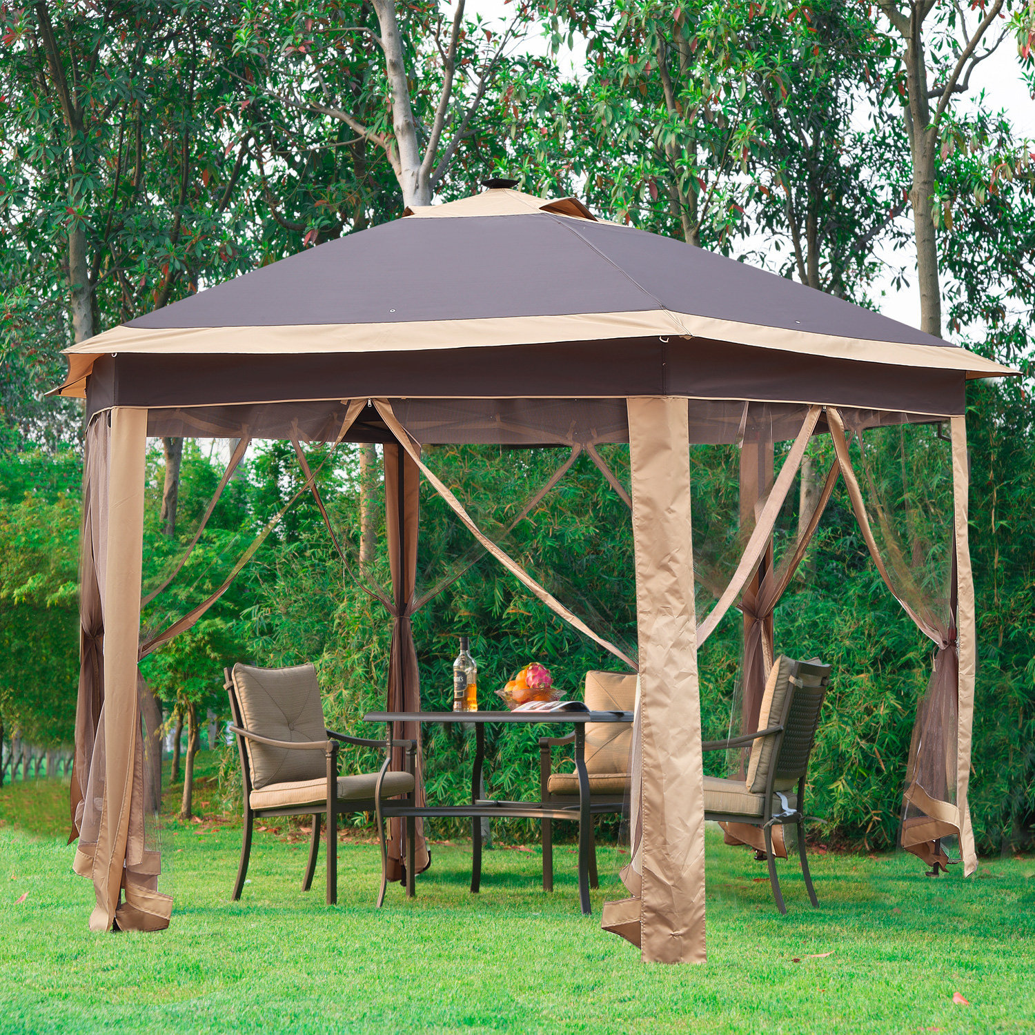 GDY 13 Ft. x 10 Ft. Metal Patio Gazebo & Reviews | Wayfair