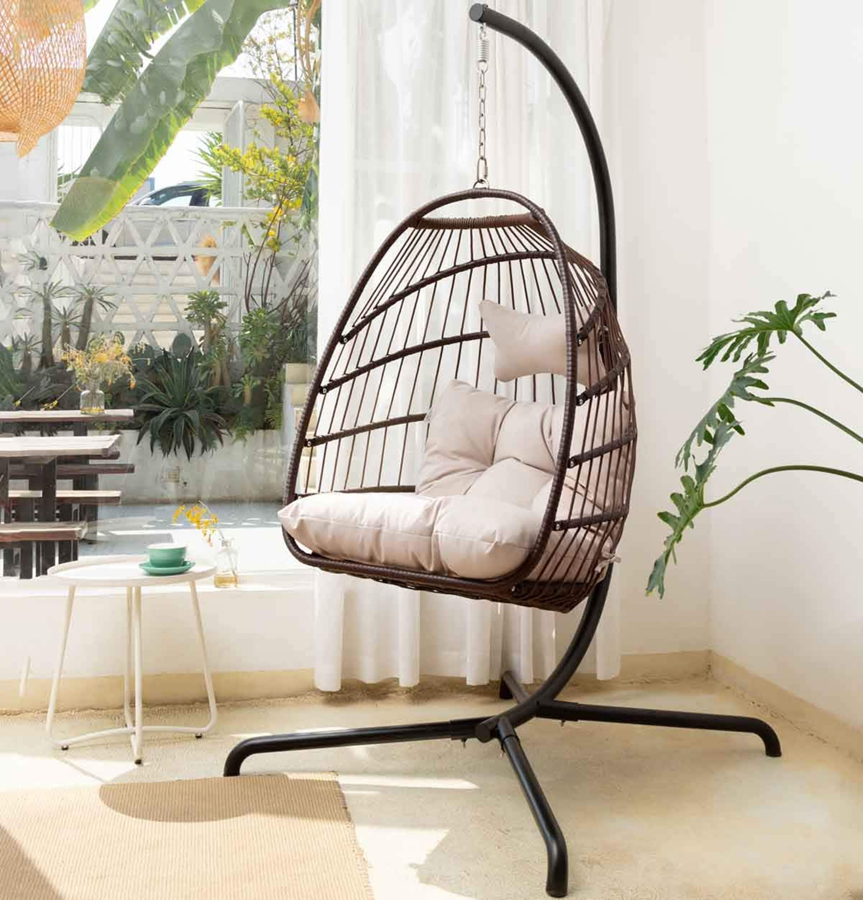 clancy swing chair with stand