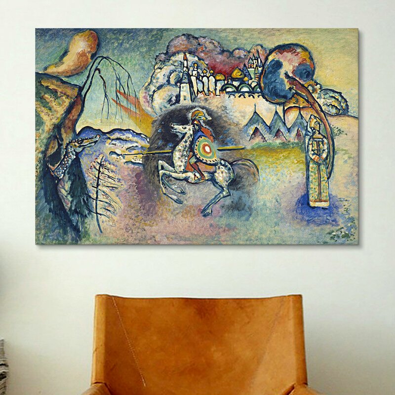 'Saint George Rider and the Dragon' by Wassily Kandinsky Painting Print
