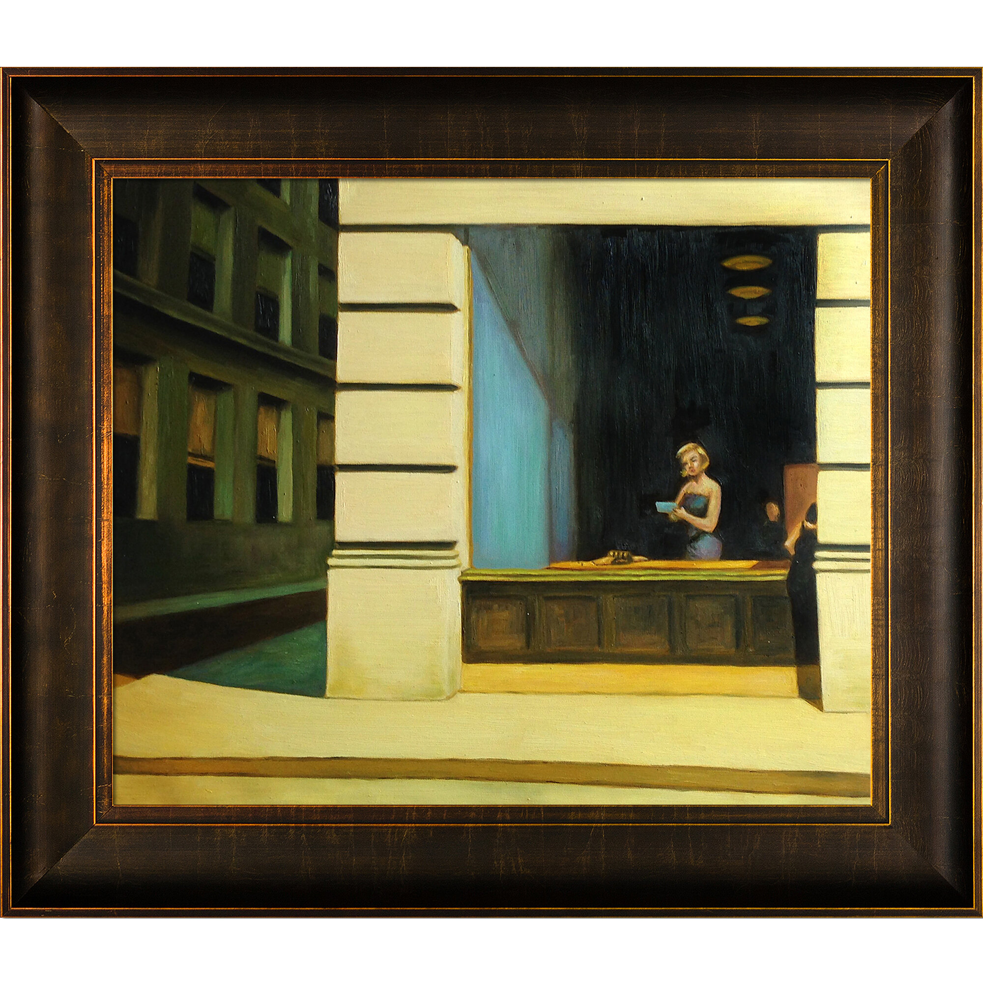 New York Office 1962 By Edward Hopper Framed Painting Print - 