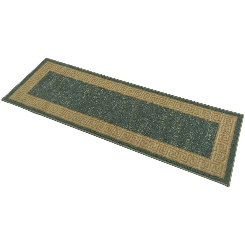 World Menagerie Keighley Anti Bacterial Rubber Teal Blue Area Rug Wayfair