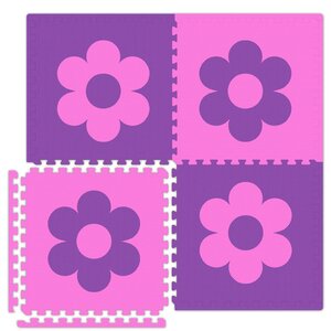 Economy SoftFloors Flower Set in Pink/Purple