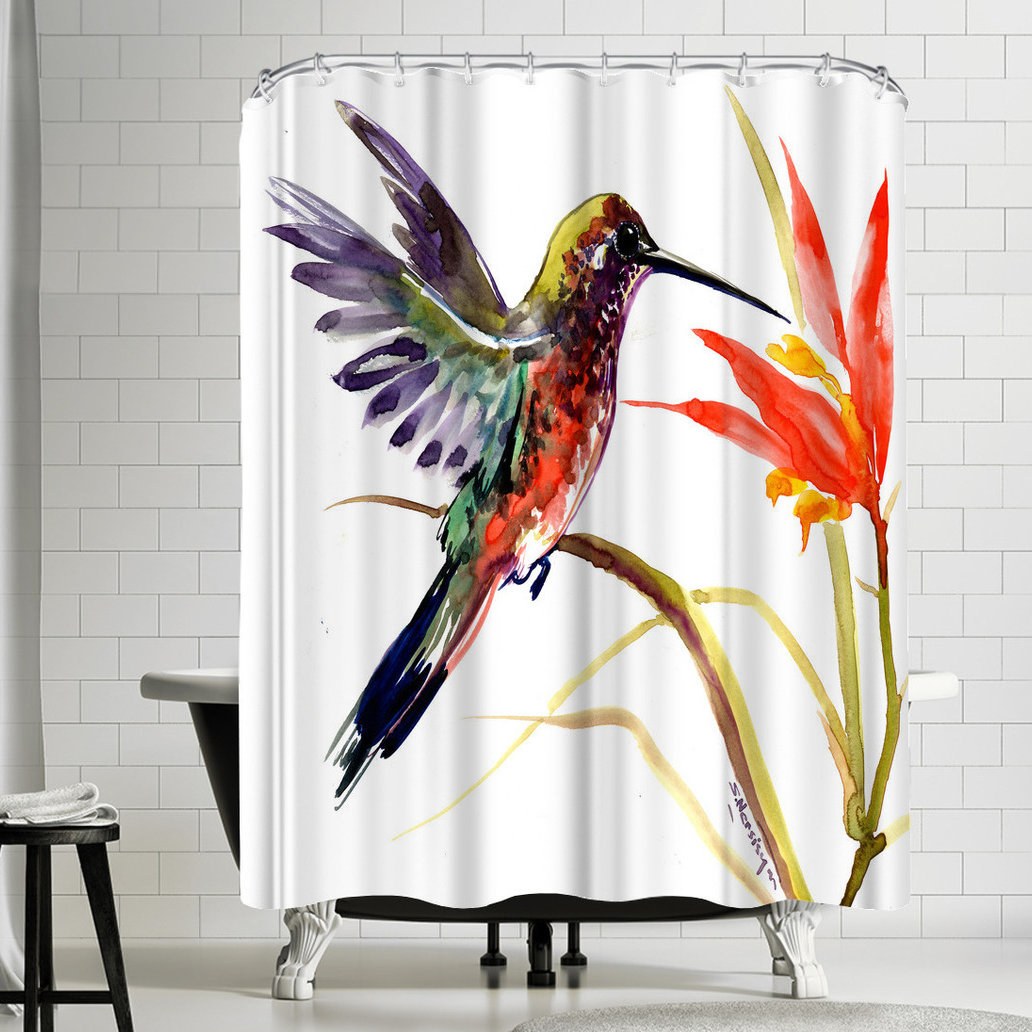 East Urban Home Suren Nersisyan Hummingbird Single Shower Curtain Wayfair