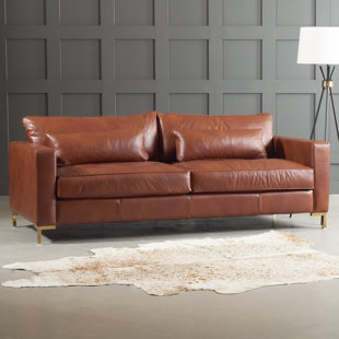 Extra Long Leather Sofa Wayfair Maxine Leather Sofa