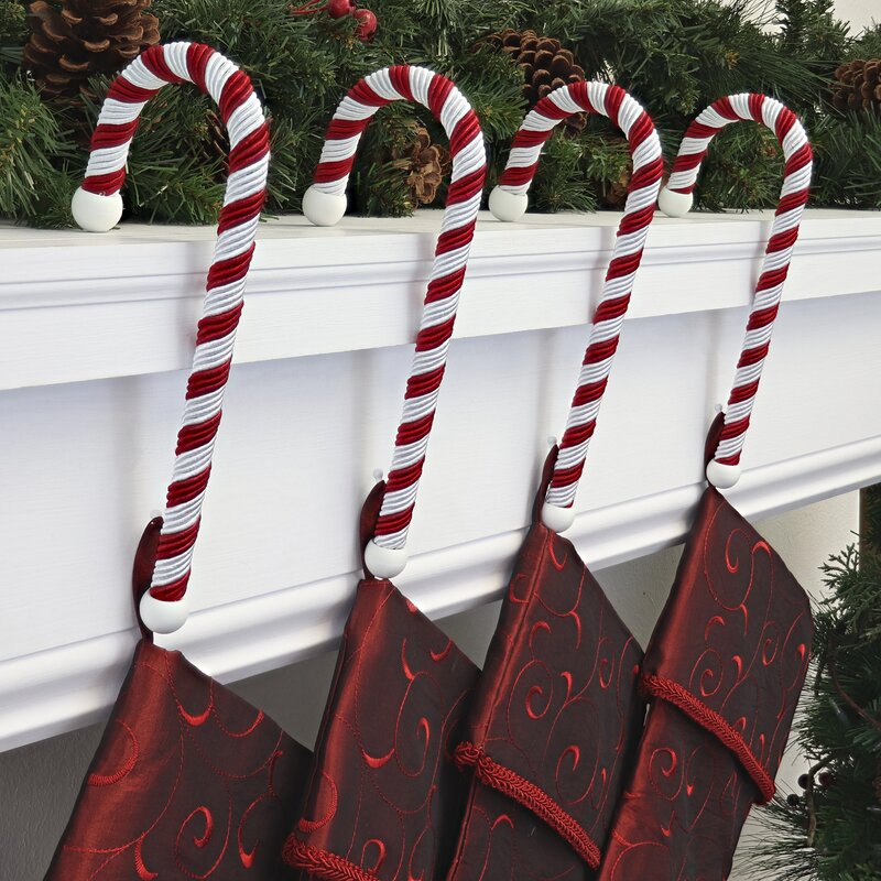 The Holiday Aisle Candy Cane Classic Rope Stocking Holder