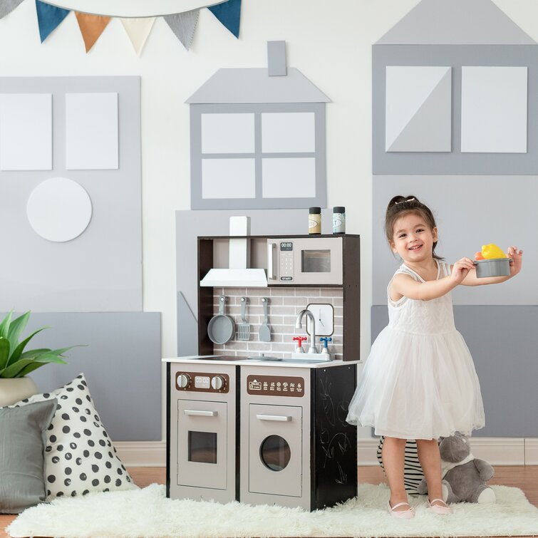 little chef blue wooden kitchen