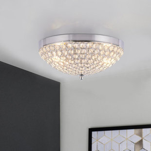 Ada Compliant Crystal Shade Flush Mount Lighting You Ll Love In 2021 Wayfair