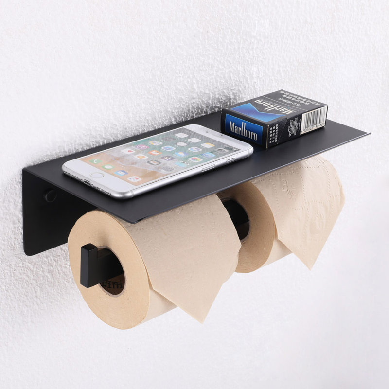 Anglesimple Double Roll Stainless Steel Wall Mount Toilet Paper