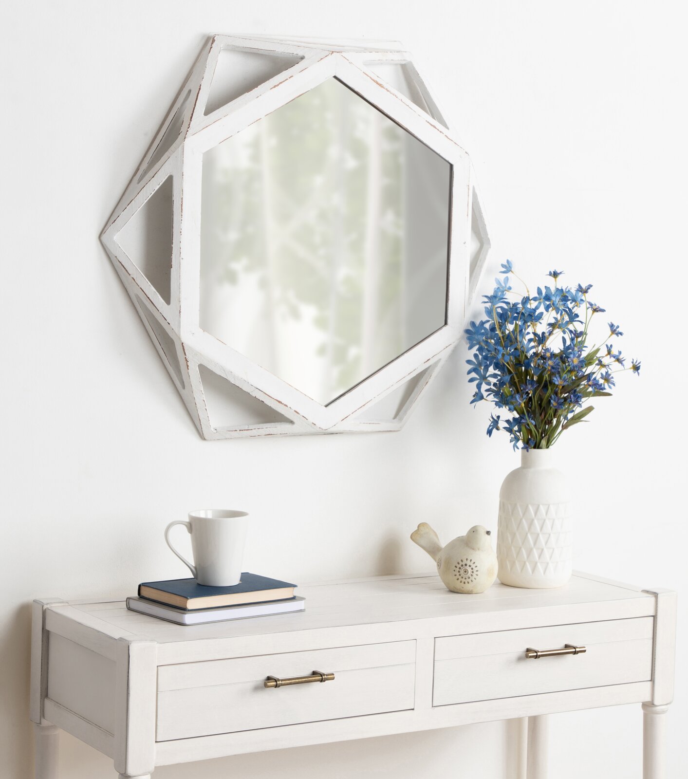 Pretty glass wall mirrors - Julian Geometric Beveled Accent Mirror