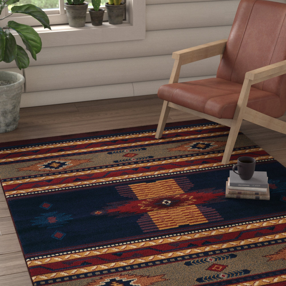 Loon Peak Hyacinthe Phoenix Navy Area Rug Reviews Wayfair Ca Hyacinthe Phoenix Navy Area Rug