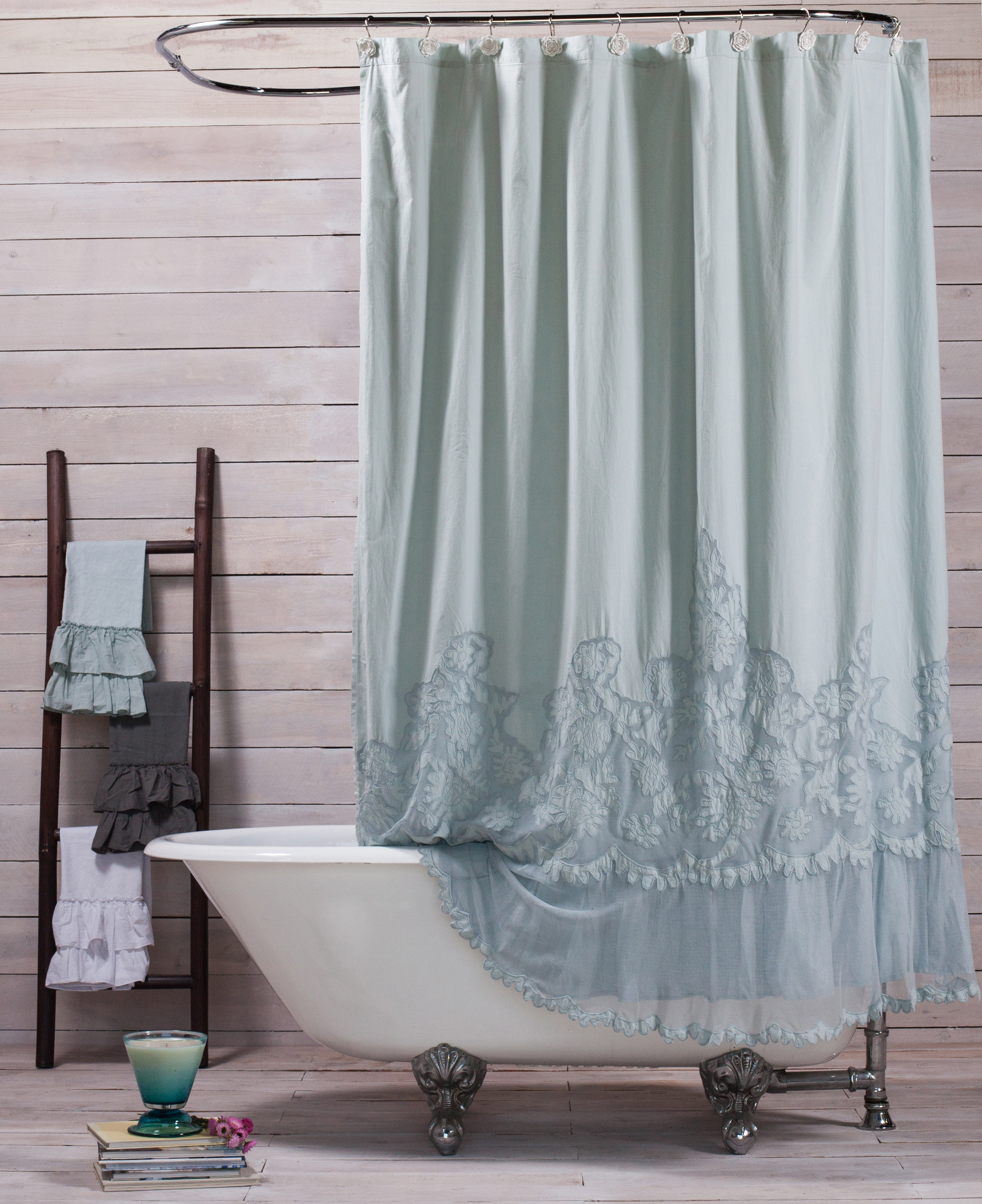 Pom Pom At Home Caprice Cotton Single Shower Curtain Perigold