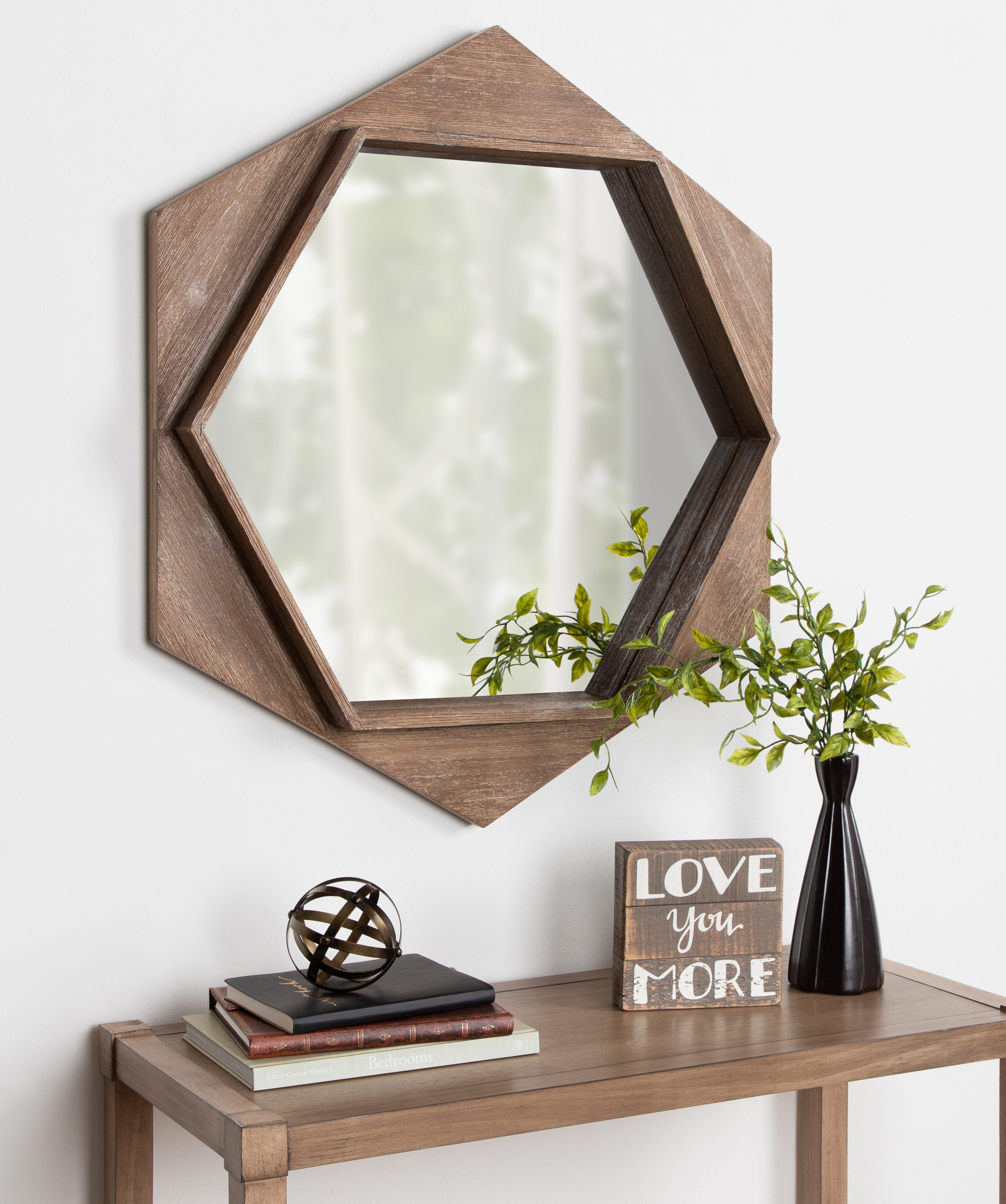 Millwood Pines Perry Beveled Distressed Wall Mirror Wayfair