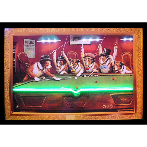 Dogs Playing Pool Picture Wayfair