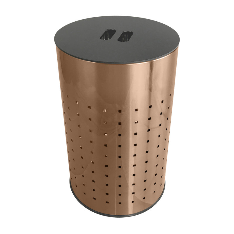 Brayden Studio Glam Ventilated Stainless Steel Laundry Hamper And