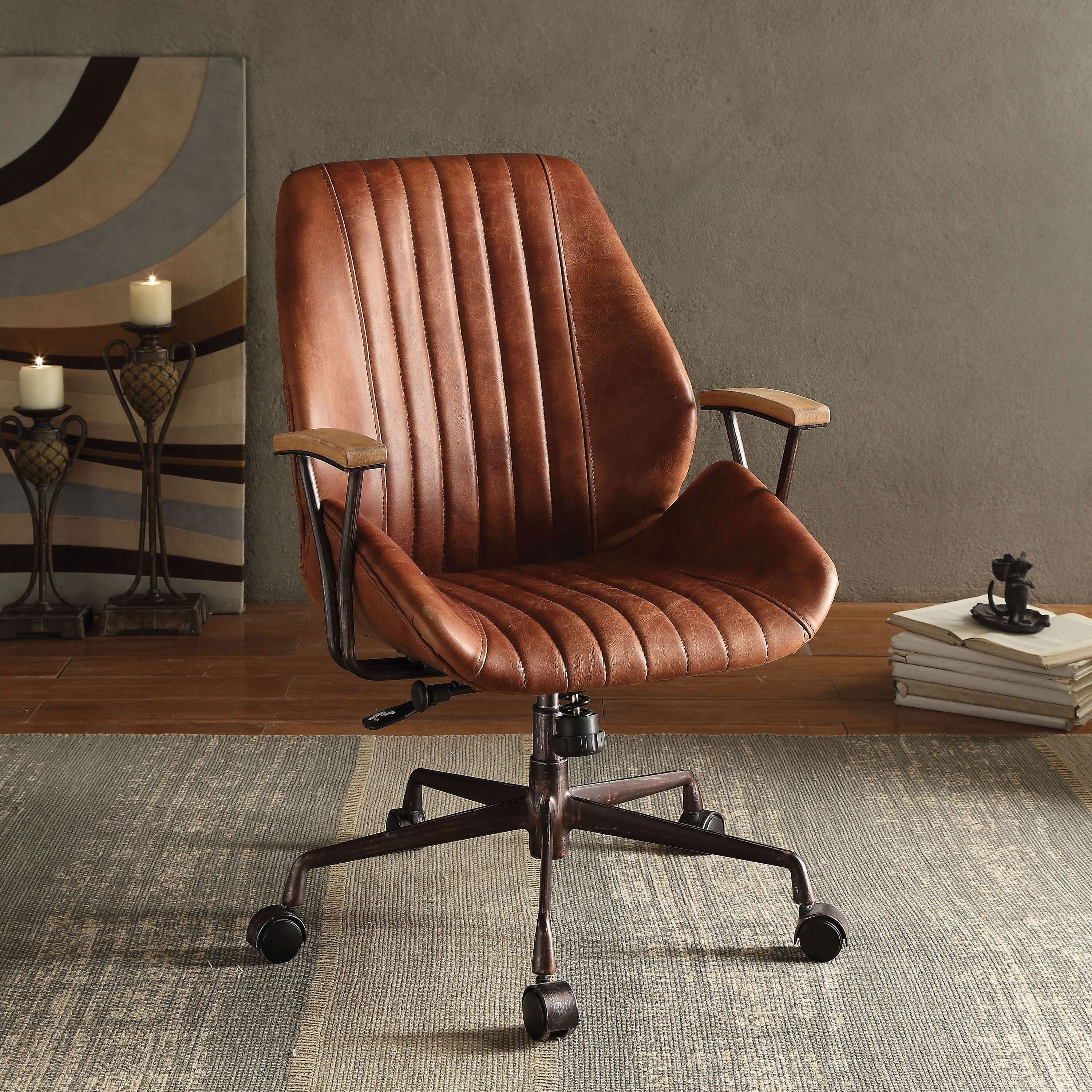 leonardo genuine leather task chair