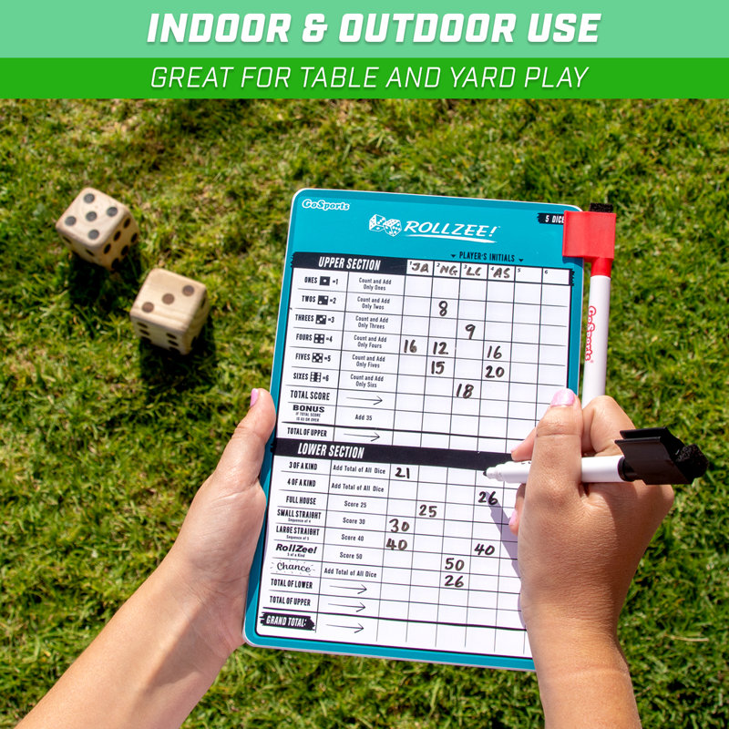Gosports 3 Piece Dry Erase Rollzee And Farke Scoreboard Giant Game Set Reviews Wayfair