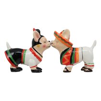 CG 20868 2.88 White Maltese Dogs with Bows Salt and Pepper Shaker Set
