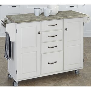 Create-a-Cart Kitchen Island with Concrete Top