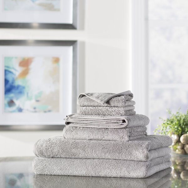 Basics 6 Piece Quick Dry Towel Set Gray