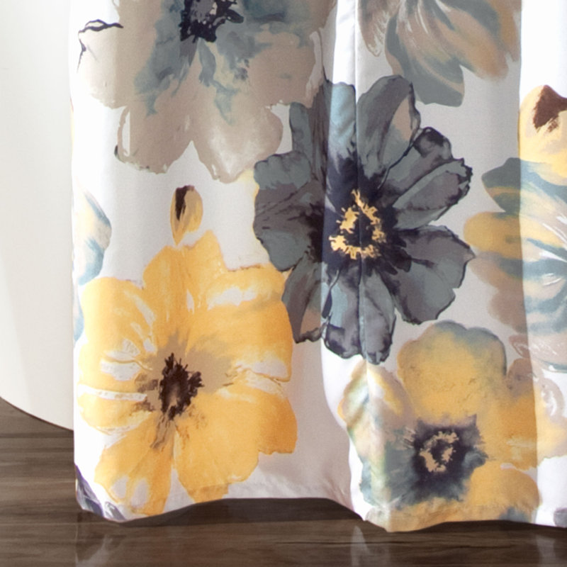 August Grove Sikora Floral Single Shower Curtain Hooks Reviews
