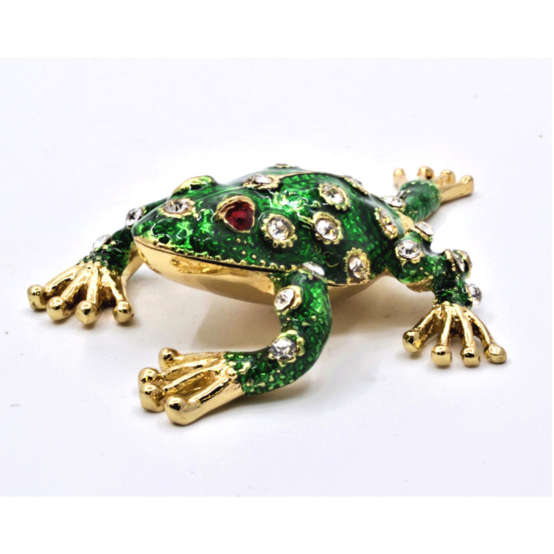Bayou Breeze Jeweled Small Leaping Frog Decorative Box Wayfair